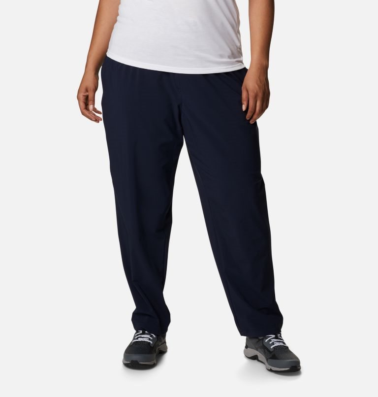 Women\'s Columbia Pleasant Creek Core Pants Navy | Plus Size CA-K5A86